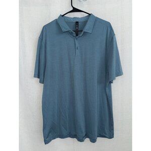 Lululemon Mens size XXL Blue Evolution Short-Sleeve Polo Shirt Medium Blue